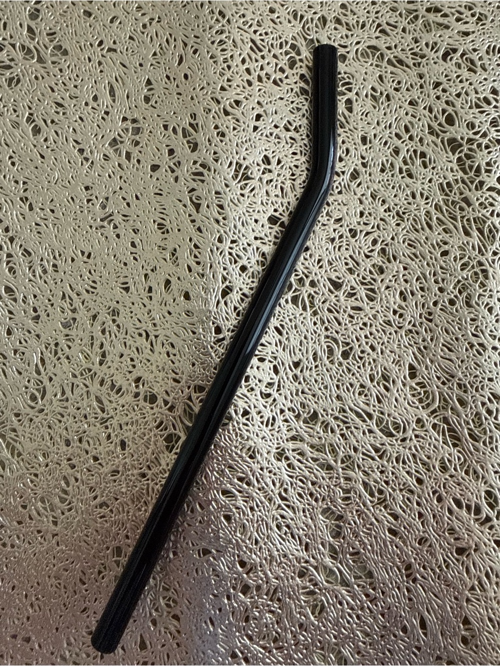 Black Bent Reusable Straw